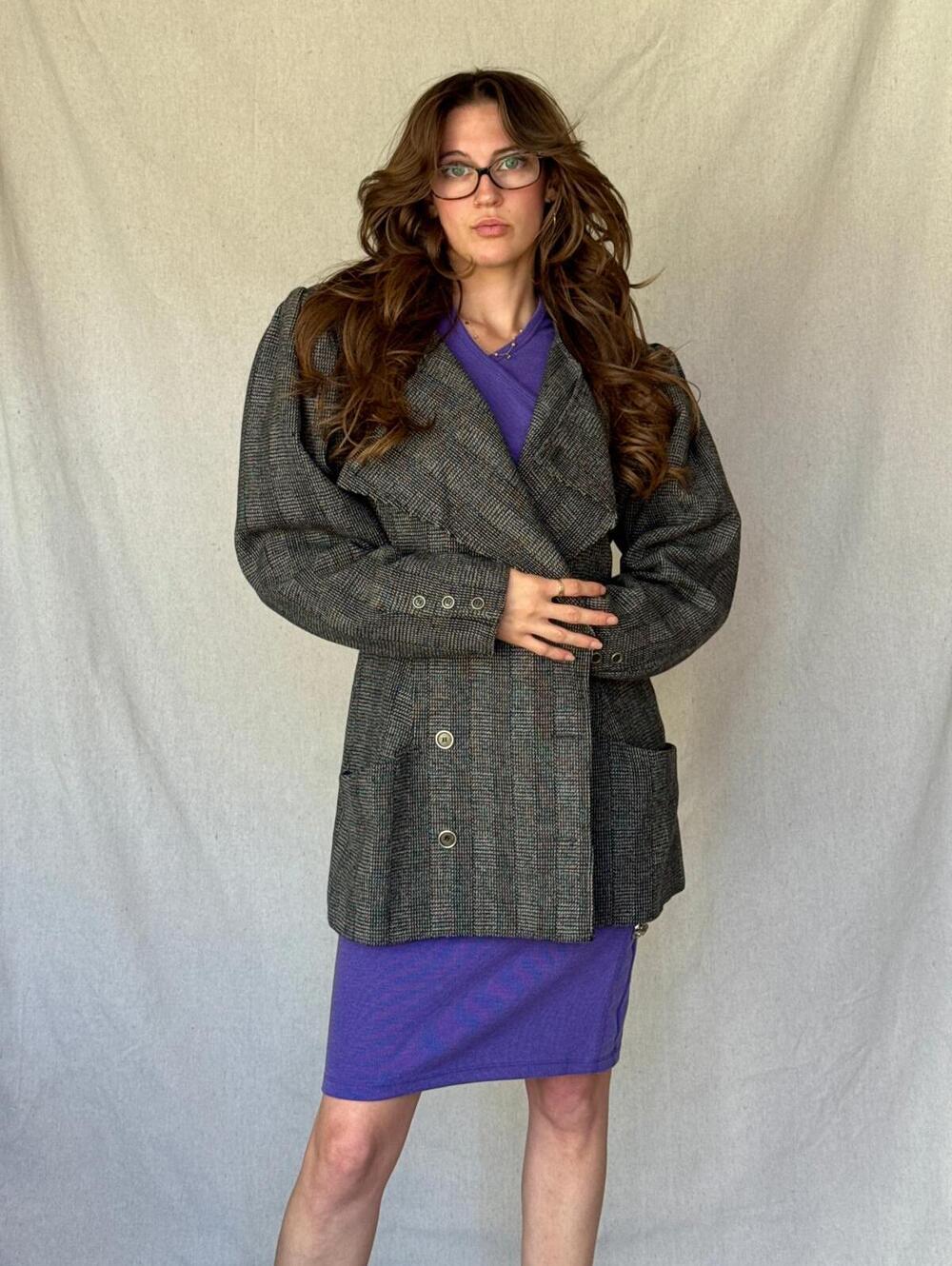 80s Purple Bodycon Heart Breaker Dress - Picture 12 of 15